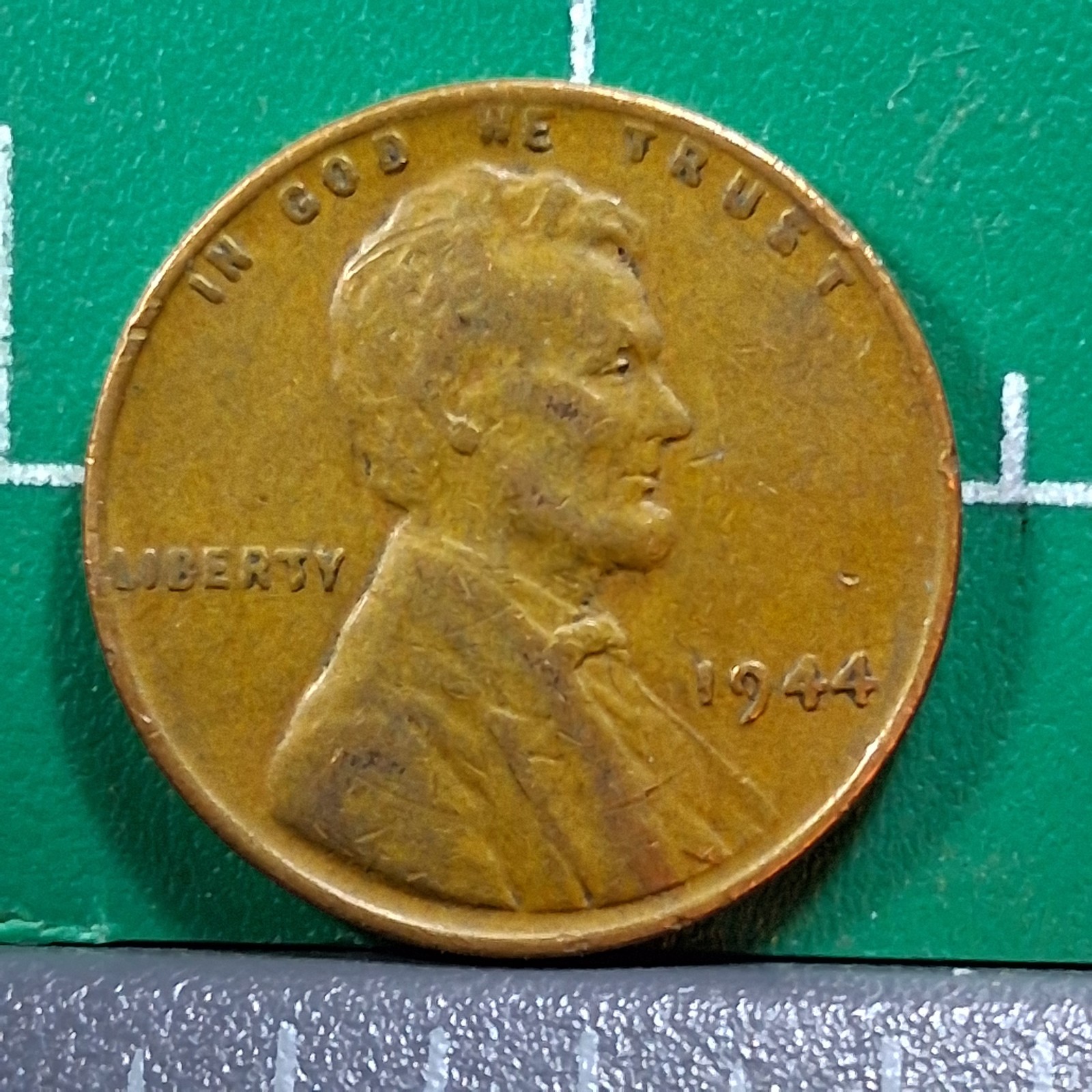 1944 United States USA Abraham Lincoln Wheat Penny 1 Cent Copper Coin