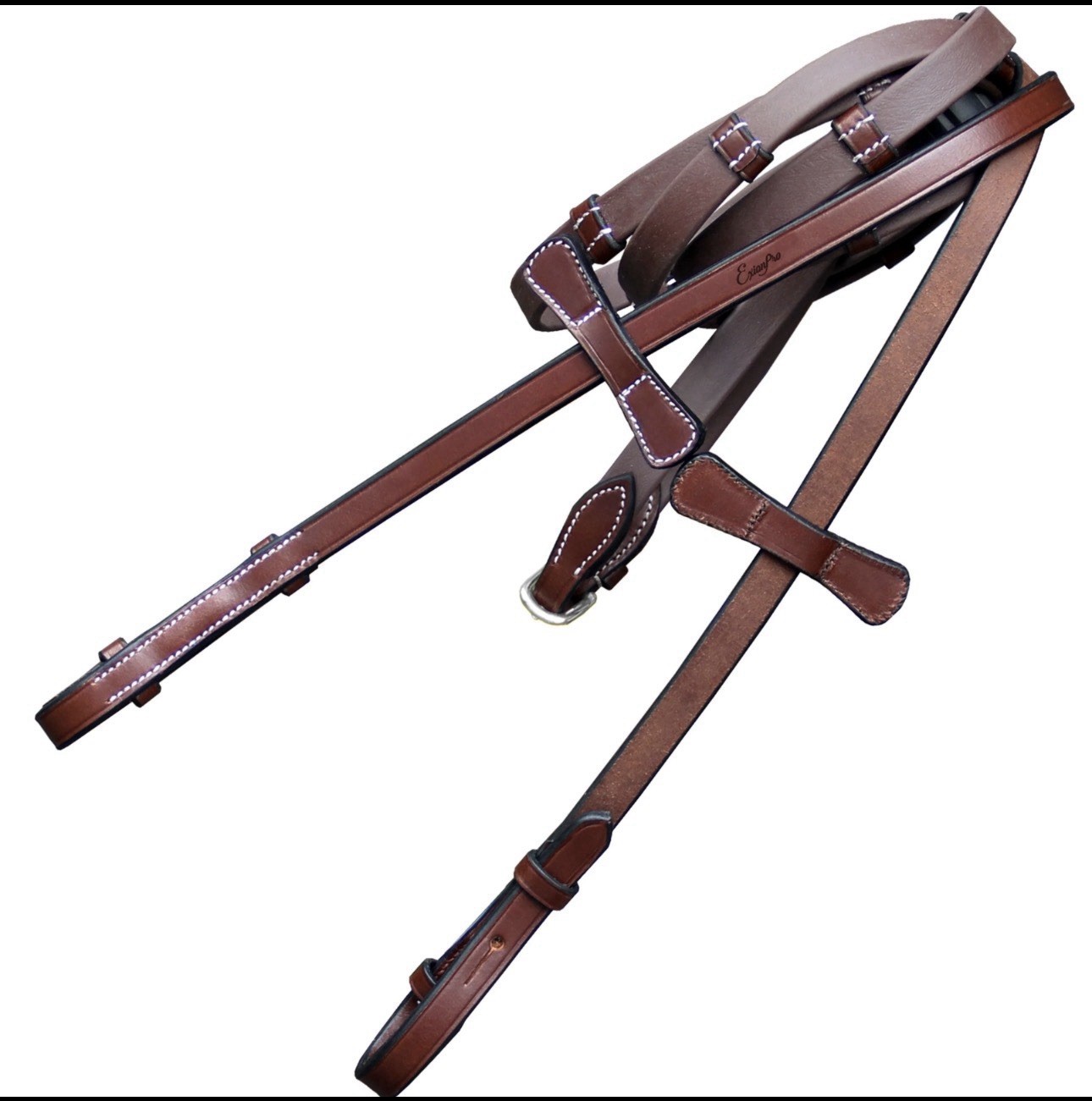 Exion Plain Rubber Reins With 7 Loops And Martingale Stoppers