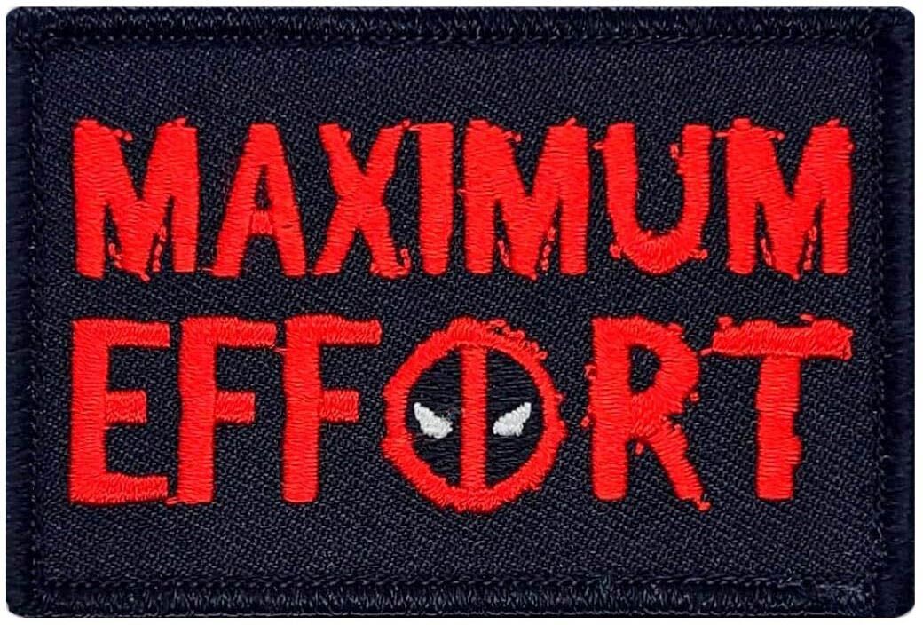 Maximum Effort Embroidered Morale Patch | 2PC HOOK BACKING 3"x2" QP382