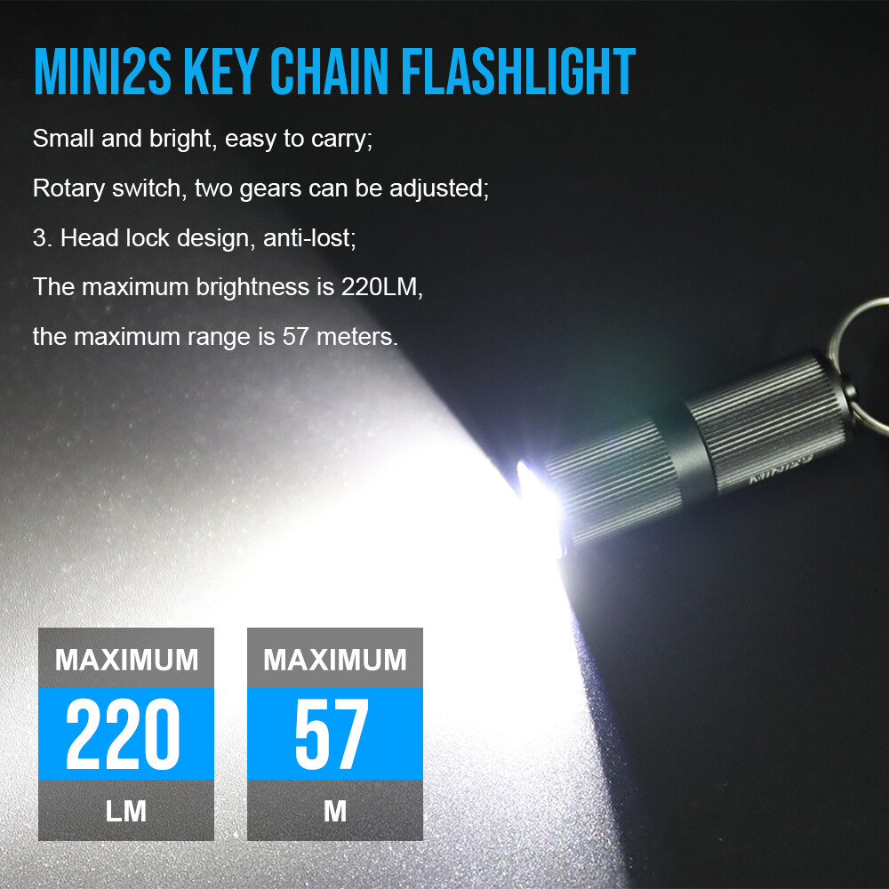 TrustFire Mini2s Keyring Mini Rechargeable LED Flashlight Torch Waterproof US