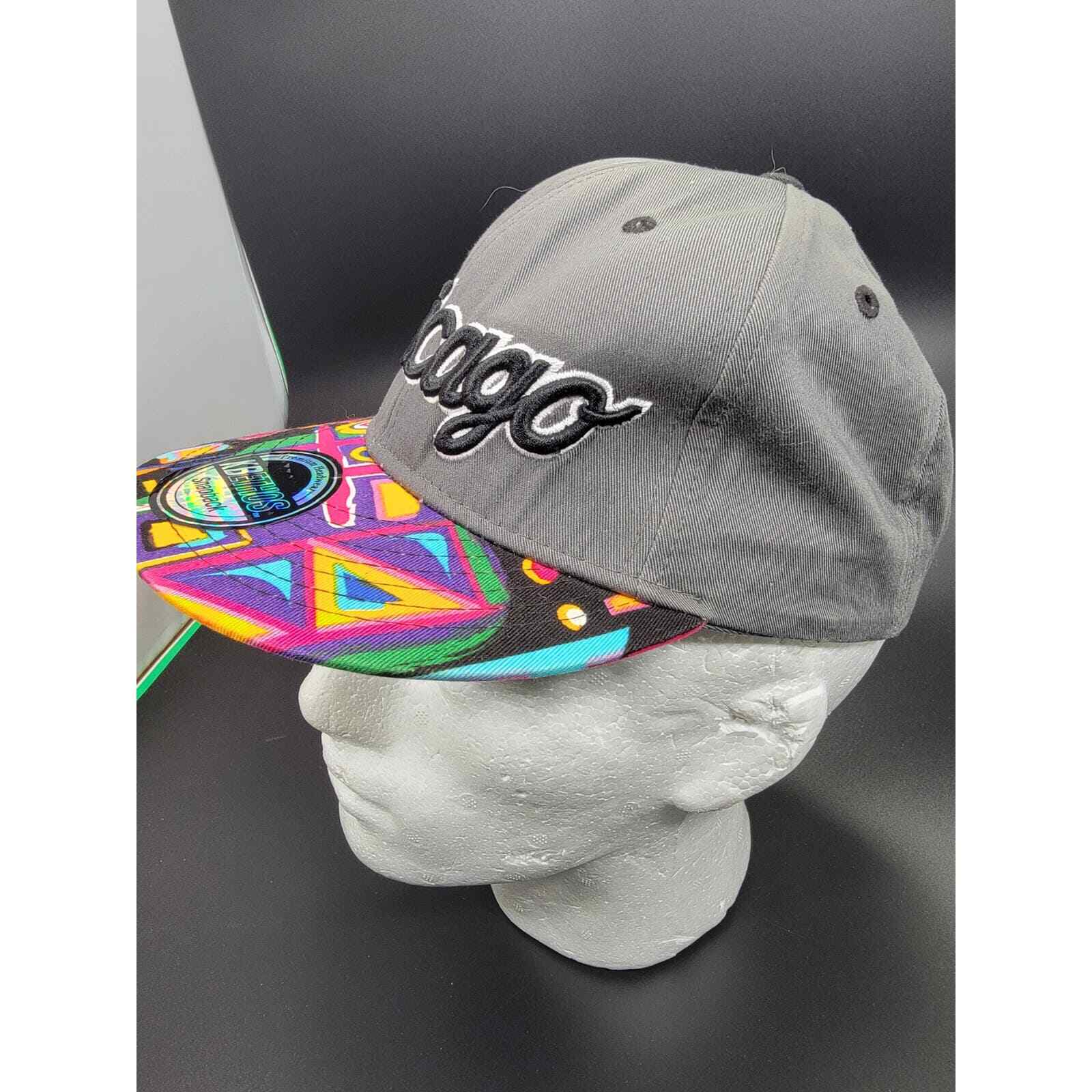 KBethos Chicago Embroidered Multicolor Pattern Adjustable Snapback Cap