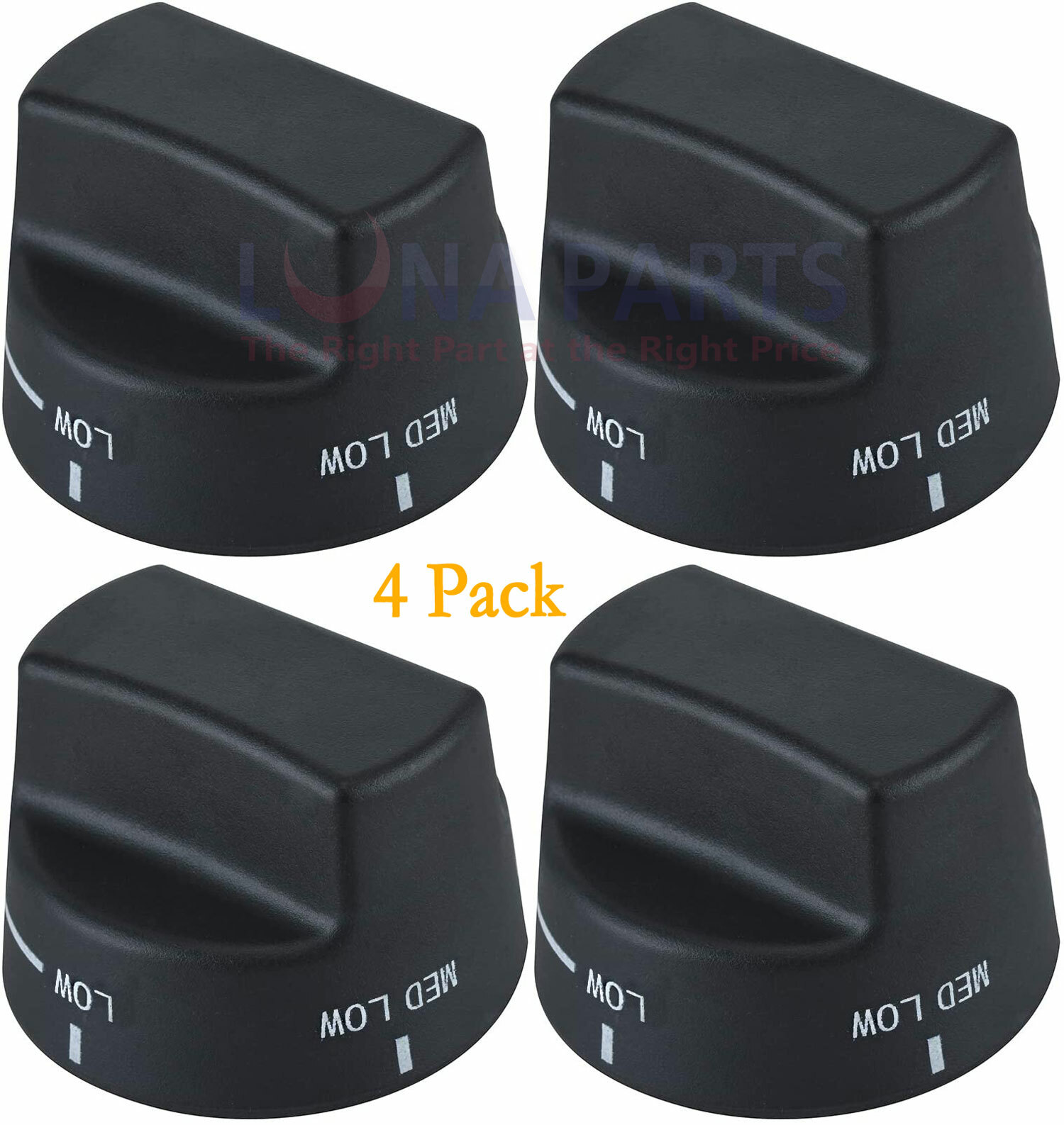 4 Pack Viking PB010206 VGSC, VGRC, VGRT Top Burner Knob AP5315463, 952591