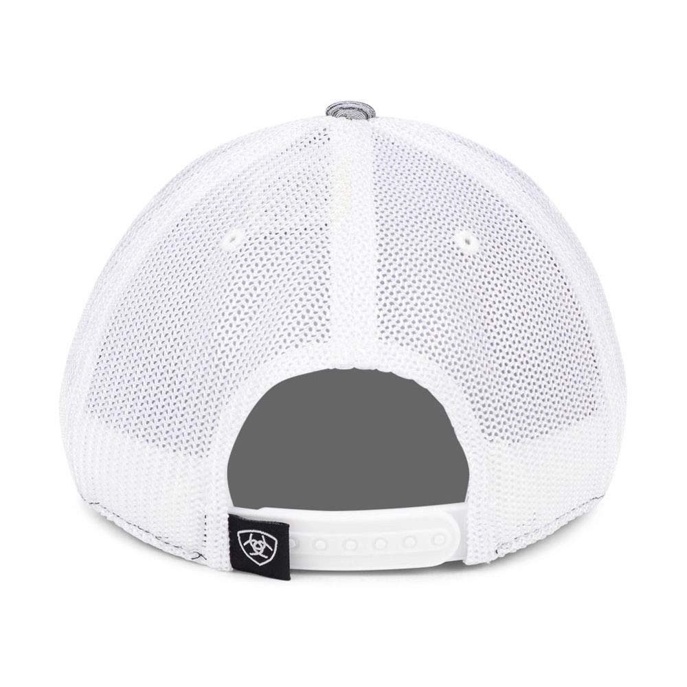 Ariat RWB Shield Logo Flexfit110 Snapback Cap Heather Grey/White One Size