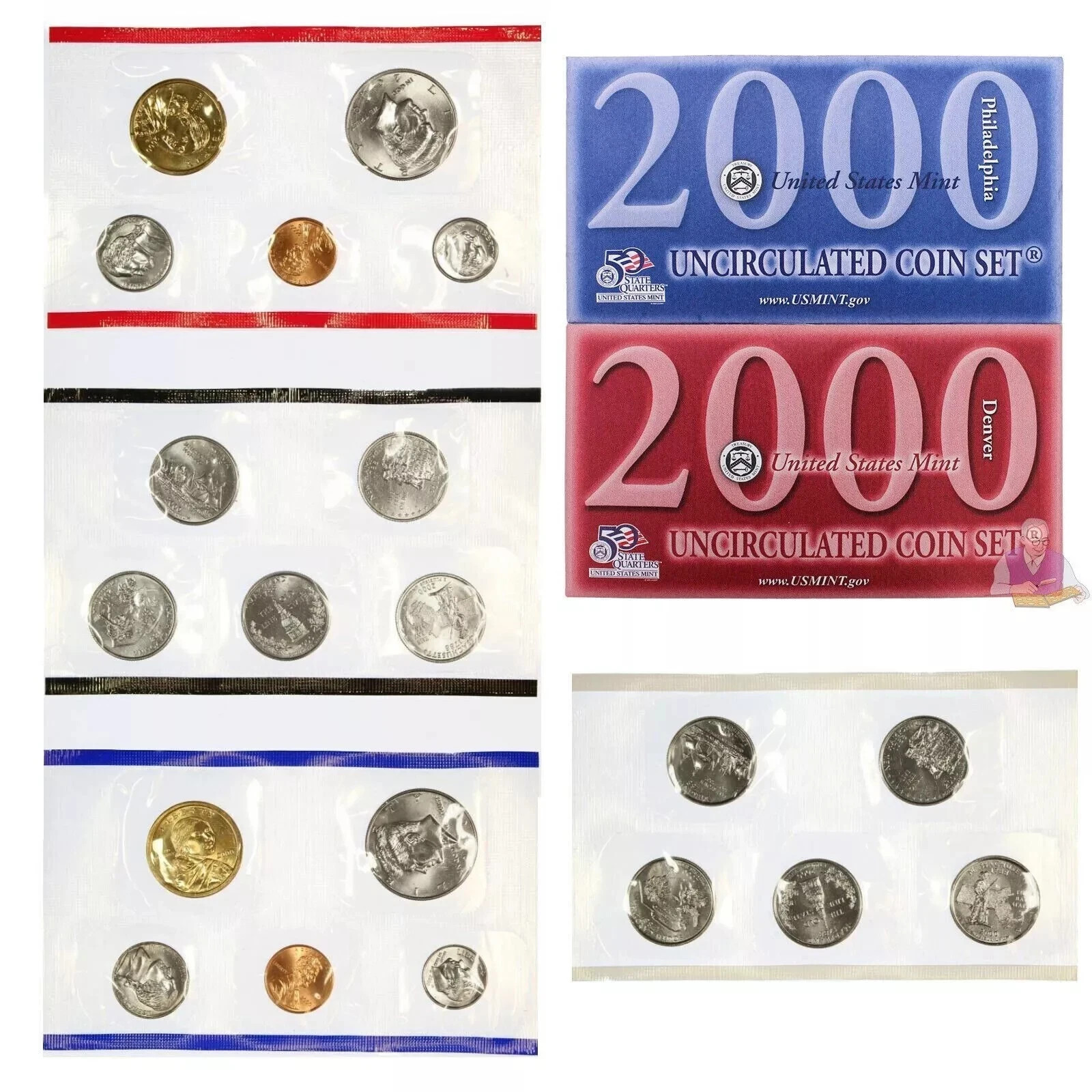 2000 U.S. Mint Uncirculated Coin Set Business Strike ( Denver & Philadelphia)
