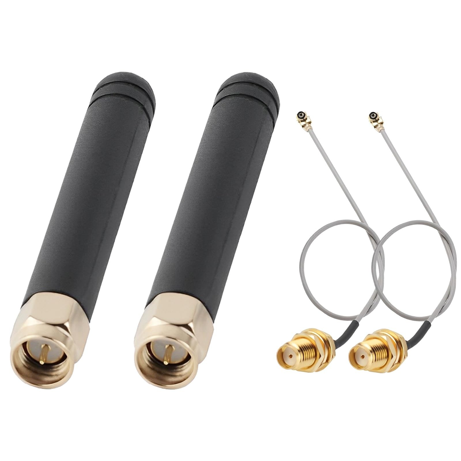 2 PCS LoRa Antenna 915MHz 2DBI with U.F.L I-P.EX to SMA Connector for Lora Bo...