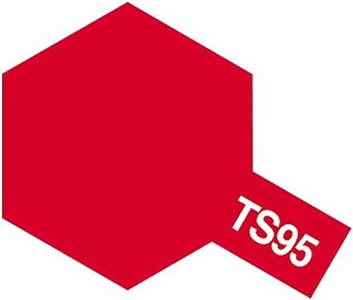 Tamiya Spray TS95 Metallic Red 3oz Can - Hobby and Model Lacquer Paint - #85095
