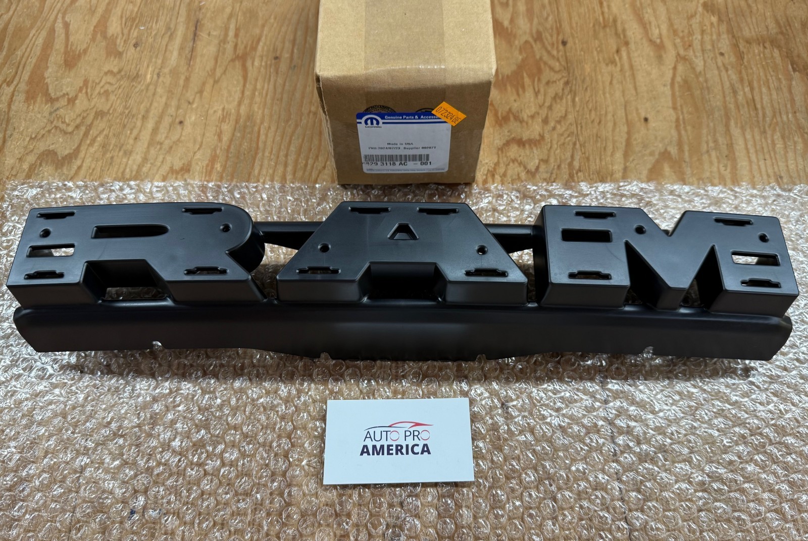 BACKING PLATE EMBLEM for 2019-2024 RAM 1500 OEM MOPAR 68293118AC GENUINE NEW