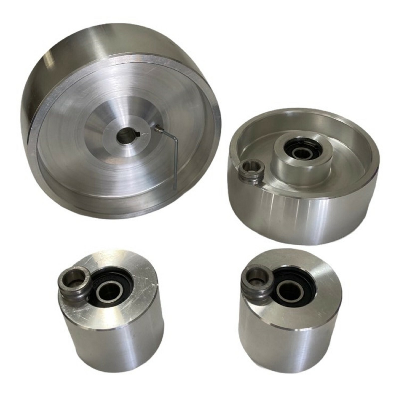 Belt Grinder Wheel Set 6'' Inch Drive with 5/8" Bore 5" Track 2.5" Idler