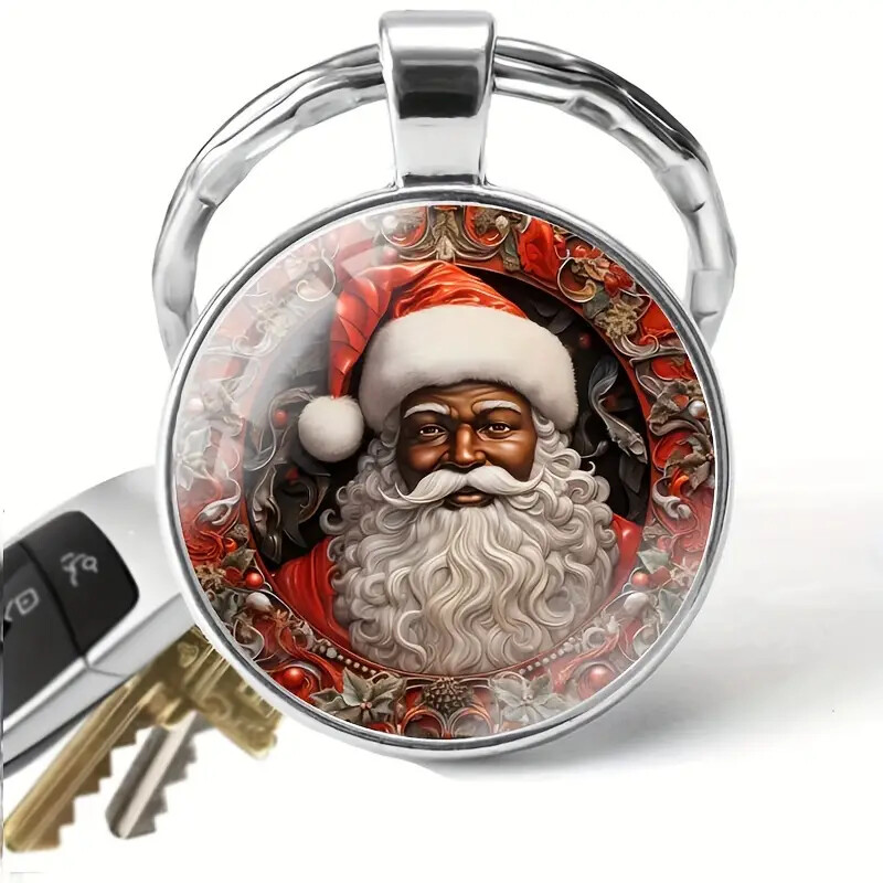 Christmas Santa Claus Keyring Keychain Perfect Holiday Gift for Friends