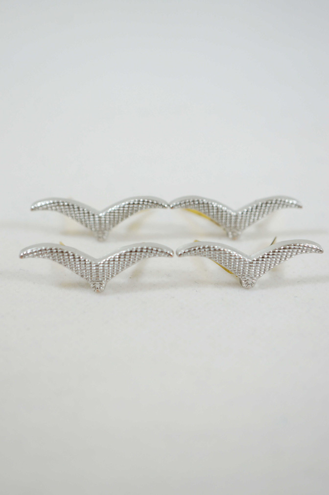 WWII German Luftwaffe Rank Pips Cypher sliver for Collar Tabs 4pcs