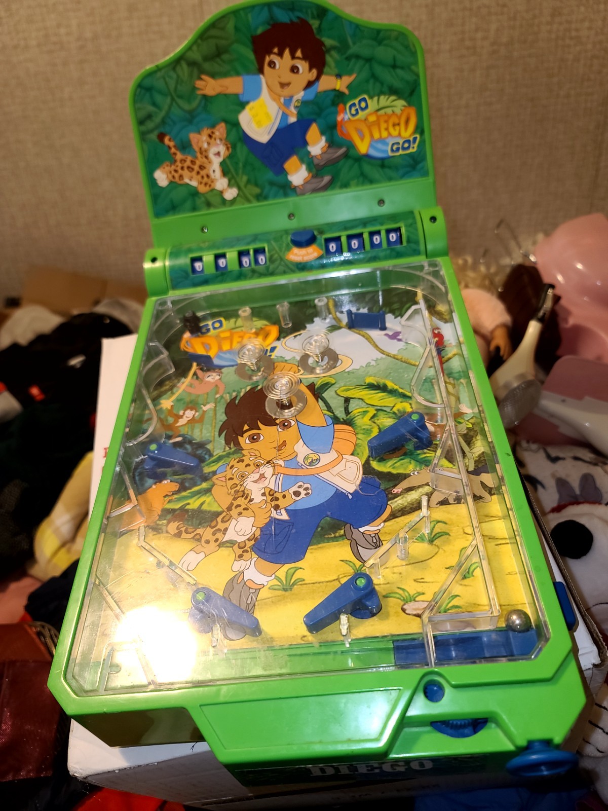 Vntg -Go Diego- Portable Pinball Machine by FunRise Toy
