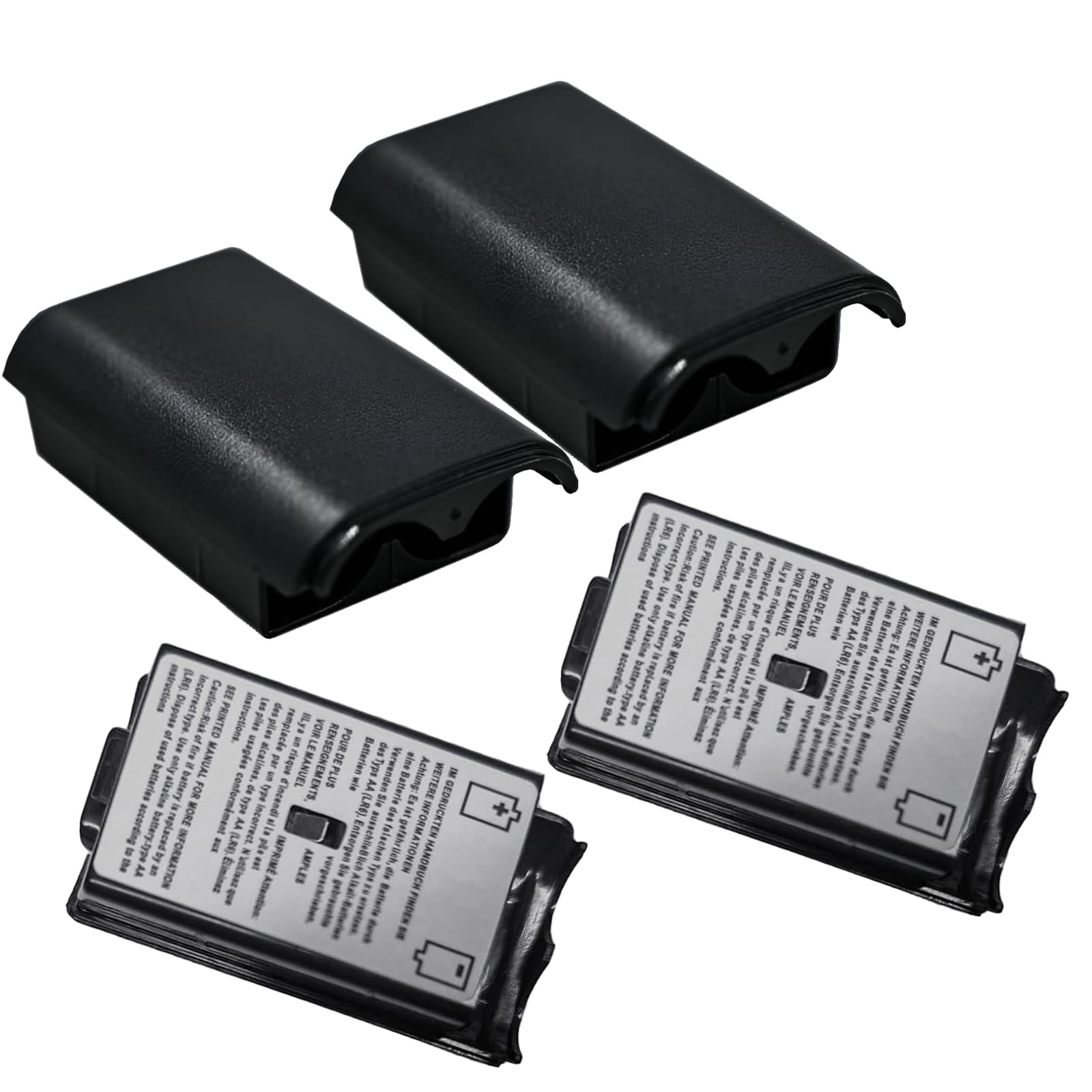2 Pcs Battery Pack Cover for Xbox 360 Wireless Controller, Replacement 2