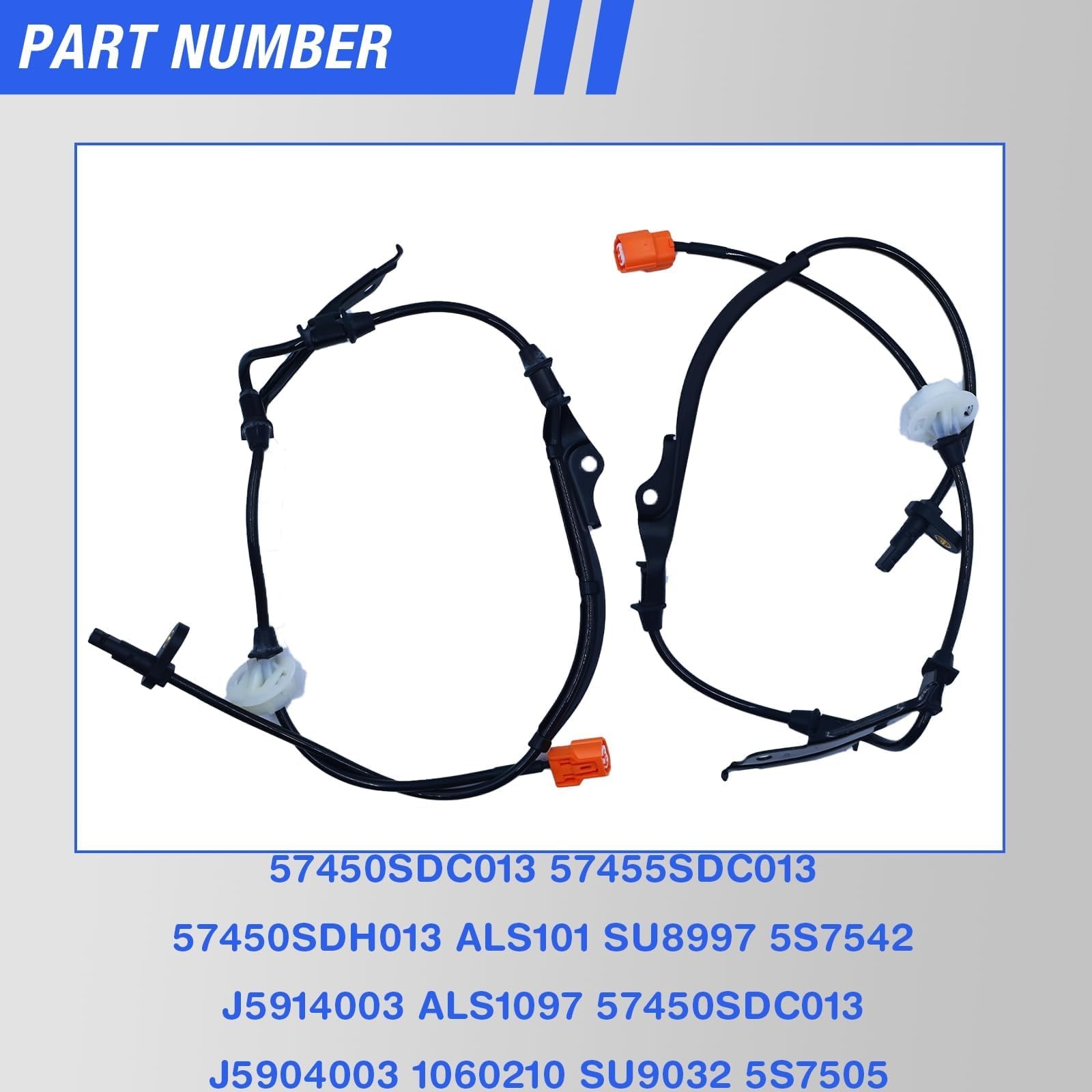 ABS Wheel Speed Sensor Front Left Right Compatible with 2003-2007 Honda Accord 2