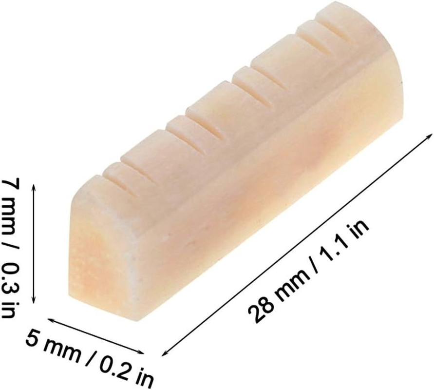 3Pcs Mandolin Bone Nut, String Nut for 8 String Mandolin Instrument Replacement