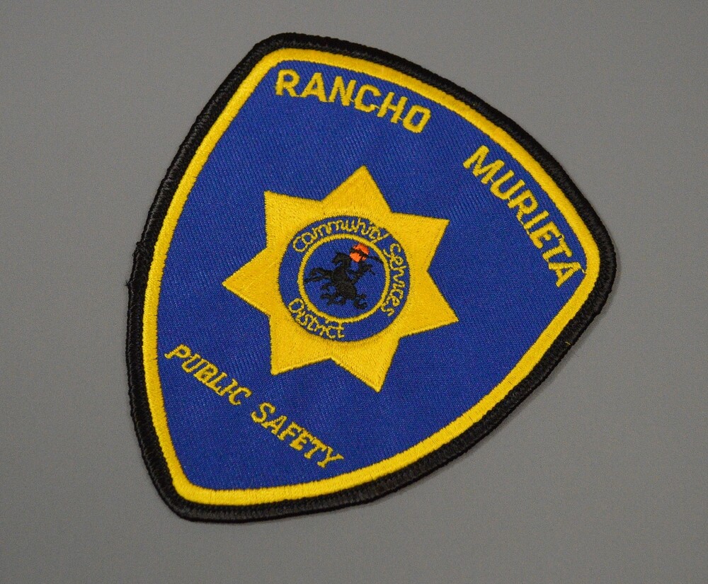 Rancho Murieta Public Safety 1991 version Patch ++ Sacramento County CA