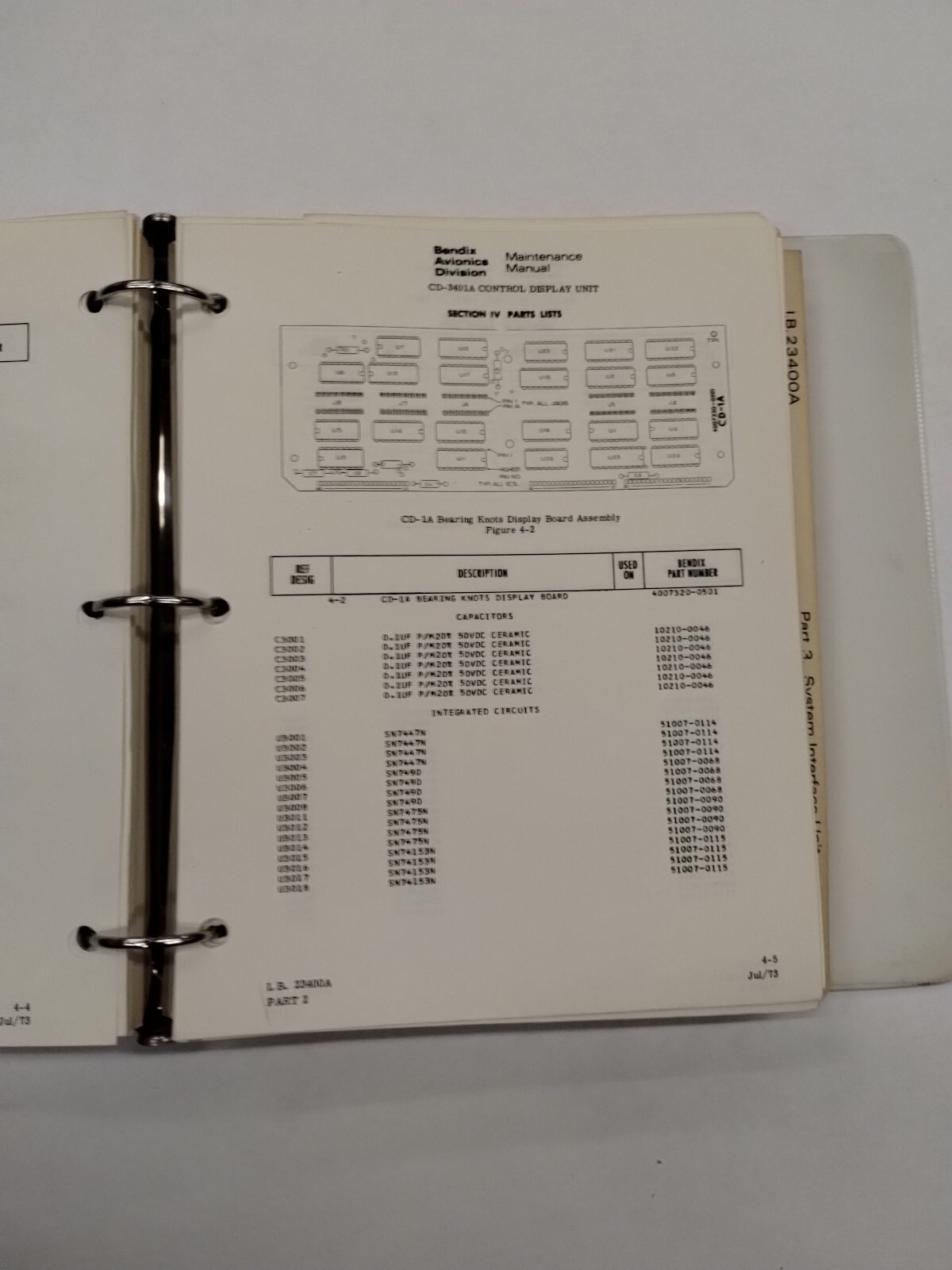 Bendix RNS-3400 Area Navigation System Maintenance Manual July 1973-Original