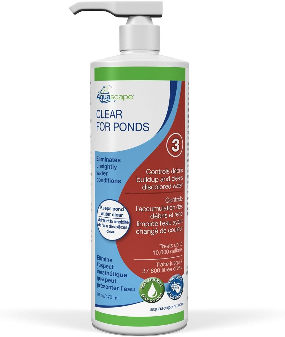 CLEAR Water Treatment for Koi and Fish Ponds, Blend of Clarifiers to Clear Cloud