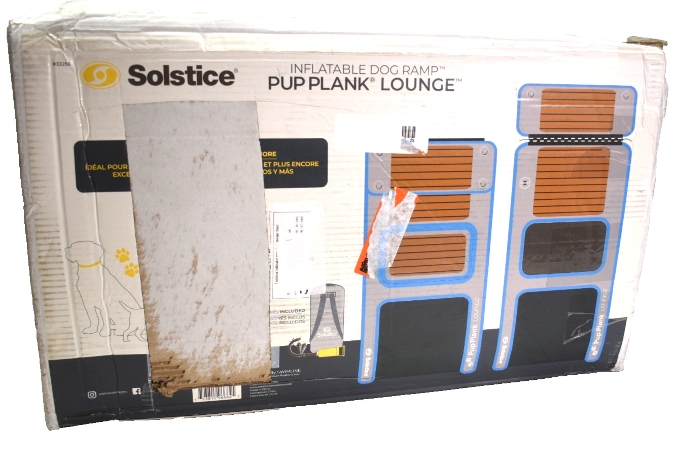SOLSTICE Inflatable Pup Plank Dog Float Floating Ramp Ladder for Pools Boats