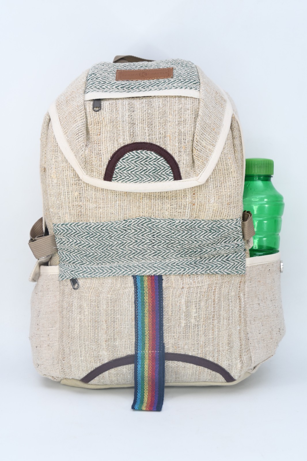 Pure Hemp Backpack Natural Handmade Himalayan Daypack Travel Hiking Purse 19"x15