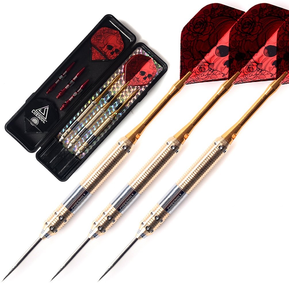 CUESOUL Dragon Series 21g Steel Tip Darts Design Red 21 Grams, 21g-F2301