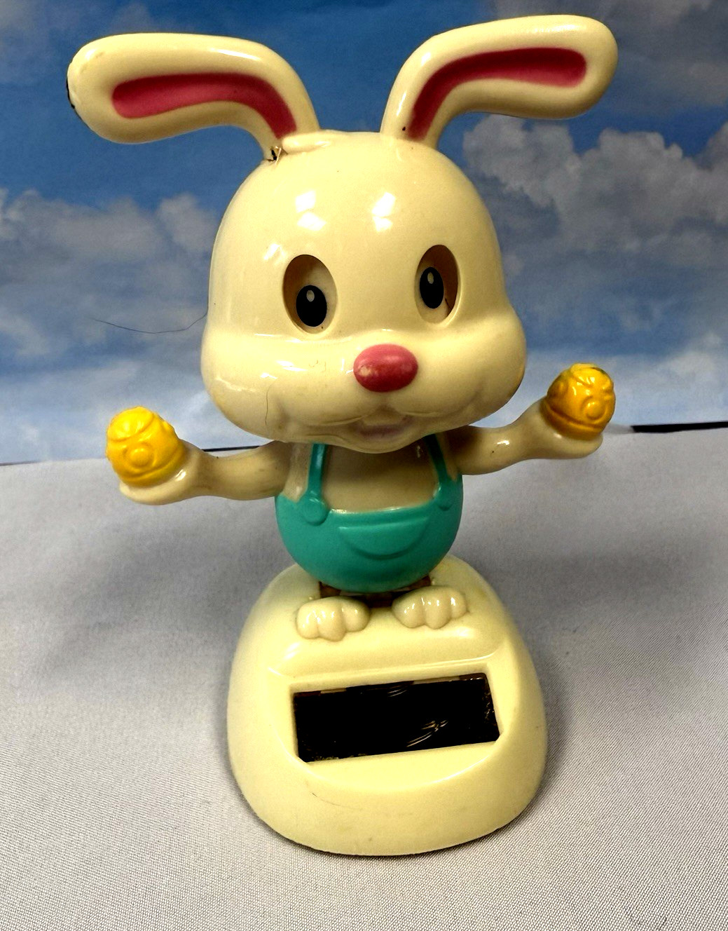 Vintage Sun Catcher Ivory  Baby Rabbit For Easter Christmas Holiday & Desktop