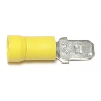12 WG to 10 WG x 1/4" x 1" Insulated Male Connectors (15 pcs.)