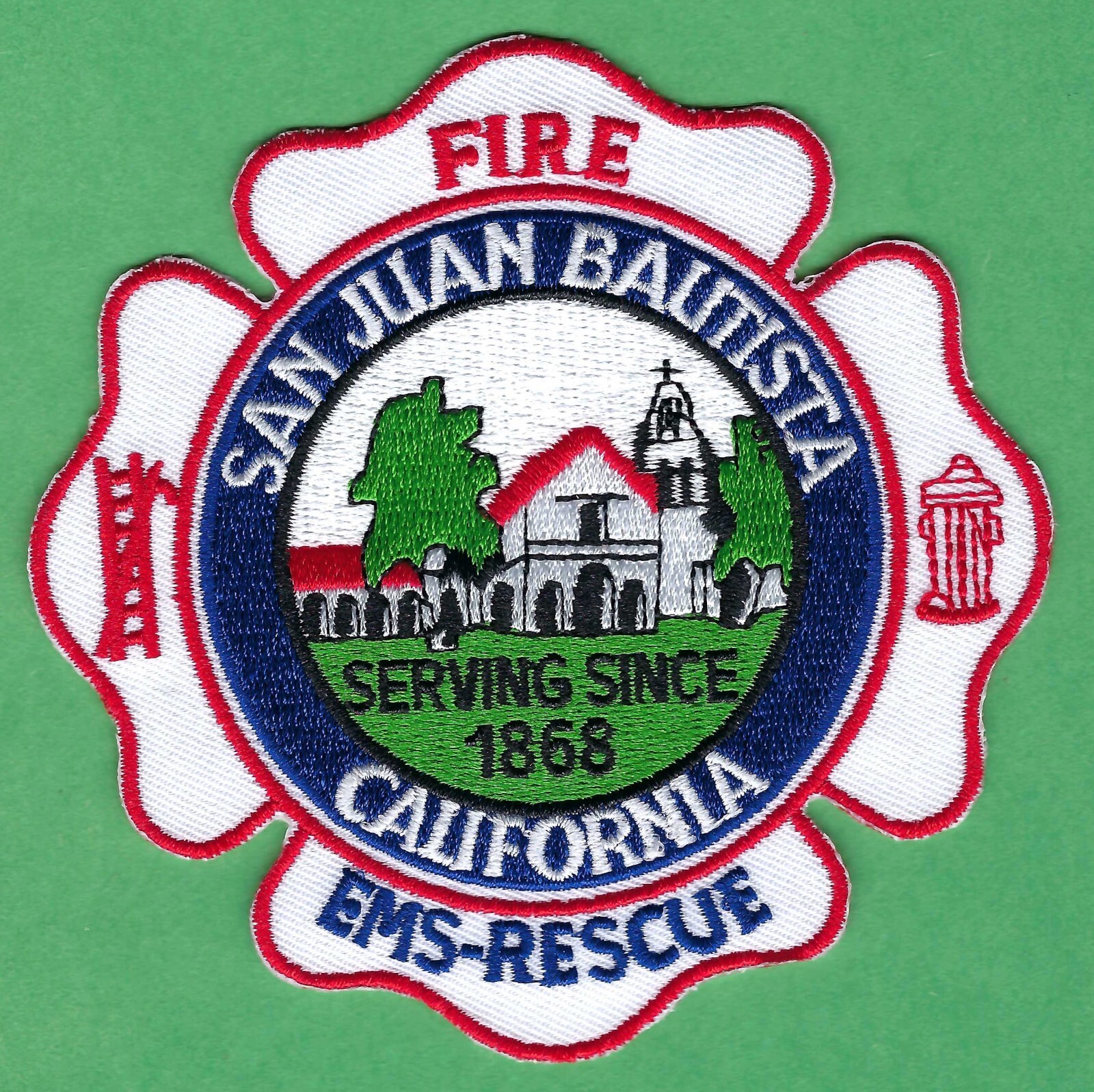 SAN JUAN BAUTISTA CALIFORNIA FIRE RESCUE PATCH