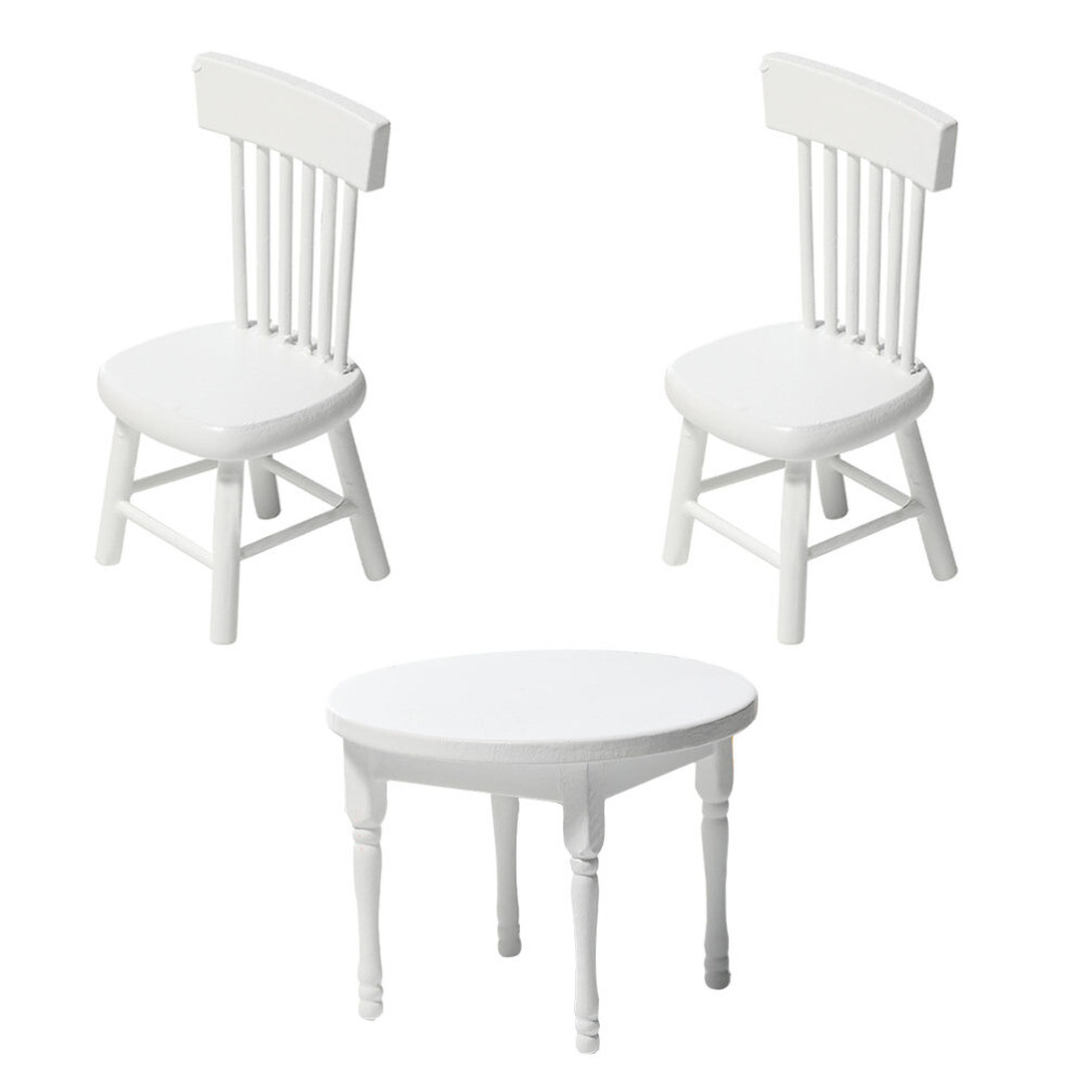 1 Set Playhouse Furniture Model Decor Mini Desk Chair Set Mini House Accessories