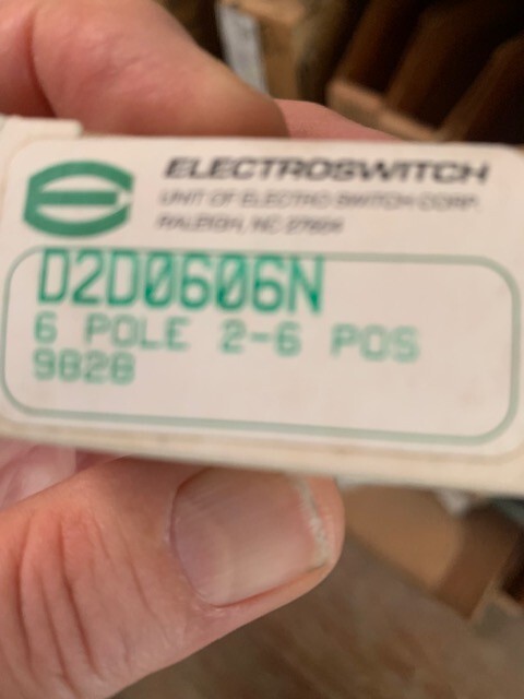 ELECTROSWITCH D2D0606N / D2D0606N (NEW IN BOX)