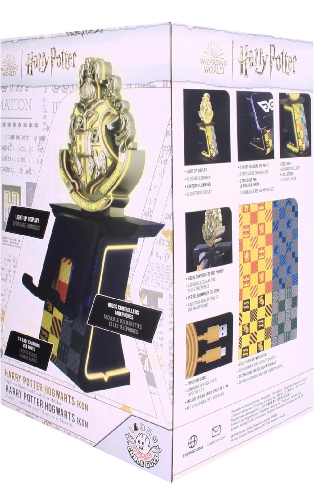 Harry Potter Hogwarts Ikon Light-Up Phone & Controller Holder | EXG Charging