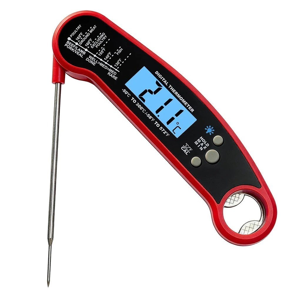 Digital Meat Thermometer Instant Read Waterproof Probe Kitchen BBQ Backlight