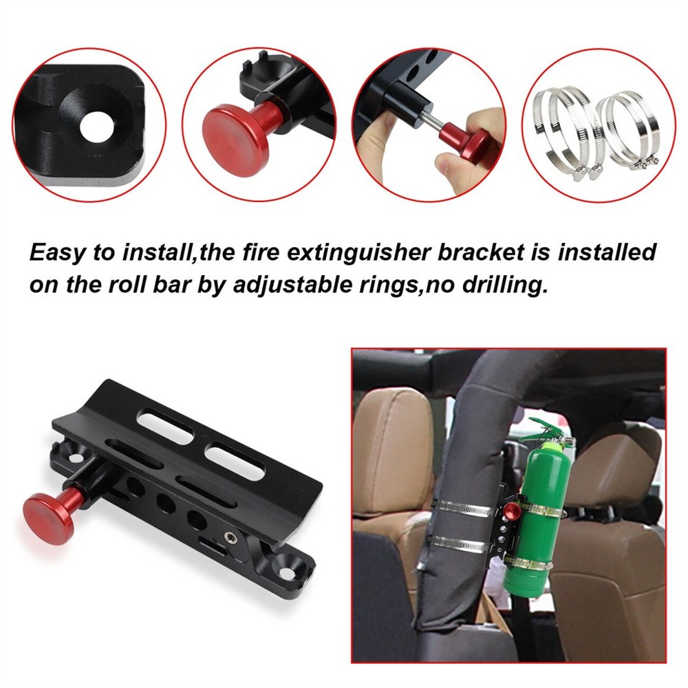 Quick Release Fire Extinguisher Mount Bracket Holder Roll Bar Mount For UTV Jeep