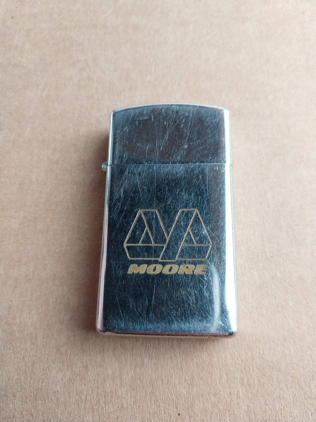 1974 Moore Business Forms Slim Zippo Lighter