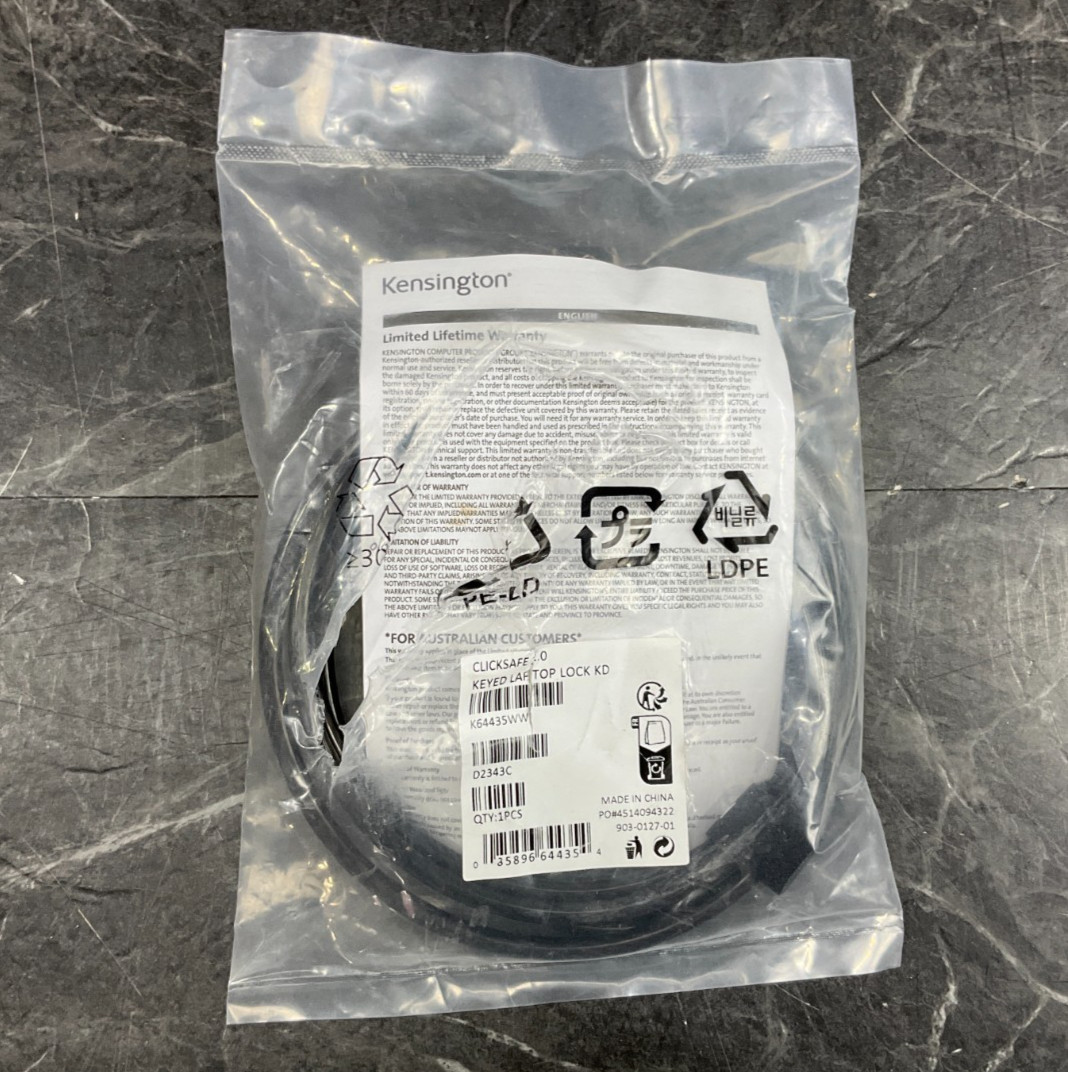 Kensington ClickSafe 2.0 Keyed Laptop Lock K64435WW ❤️️ ✅ ❤️ ✅ ❤️️ ✅ ❤️