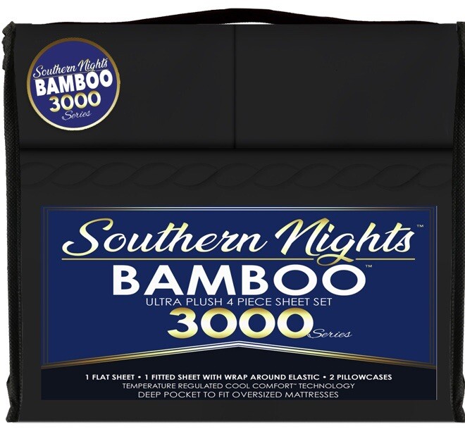 Southern Nights Bamboo 3000 4pc Sheet Set King Size