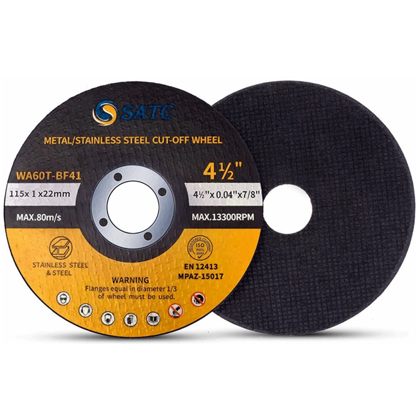 4-1/2"x.040x7/8 Cut Off Wheels Metal Stainless Steel For Grinder Cutting Discs