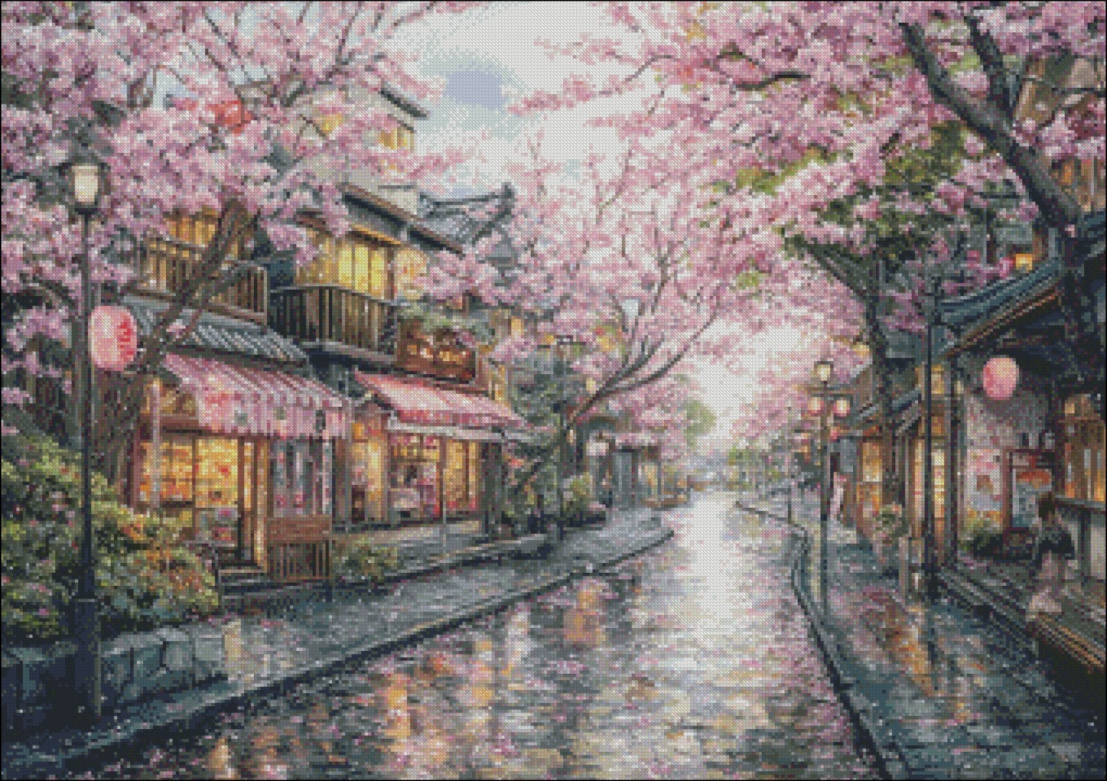 Tokyo Bistro - DIY CHart Counted Cross Stitch Patterns Needlework DMC Color