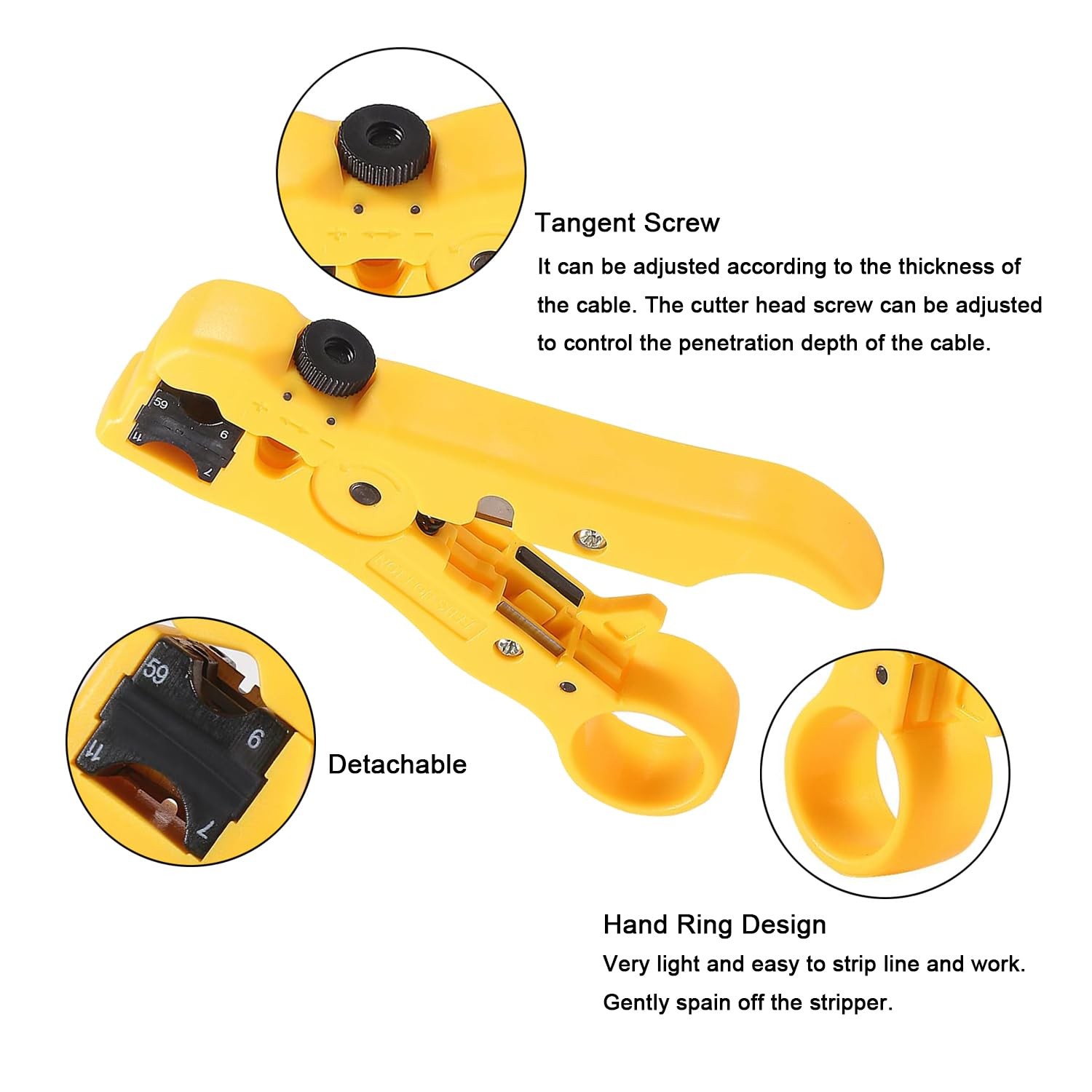 Coax Cable Crimper Tool Kit Coaxial Compression Tool (Type 3)
