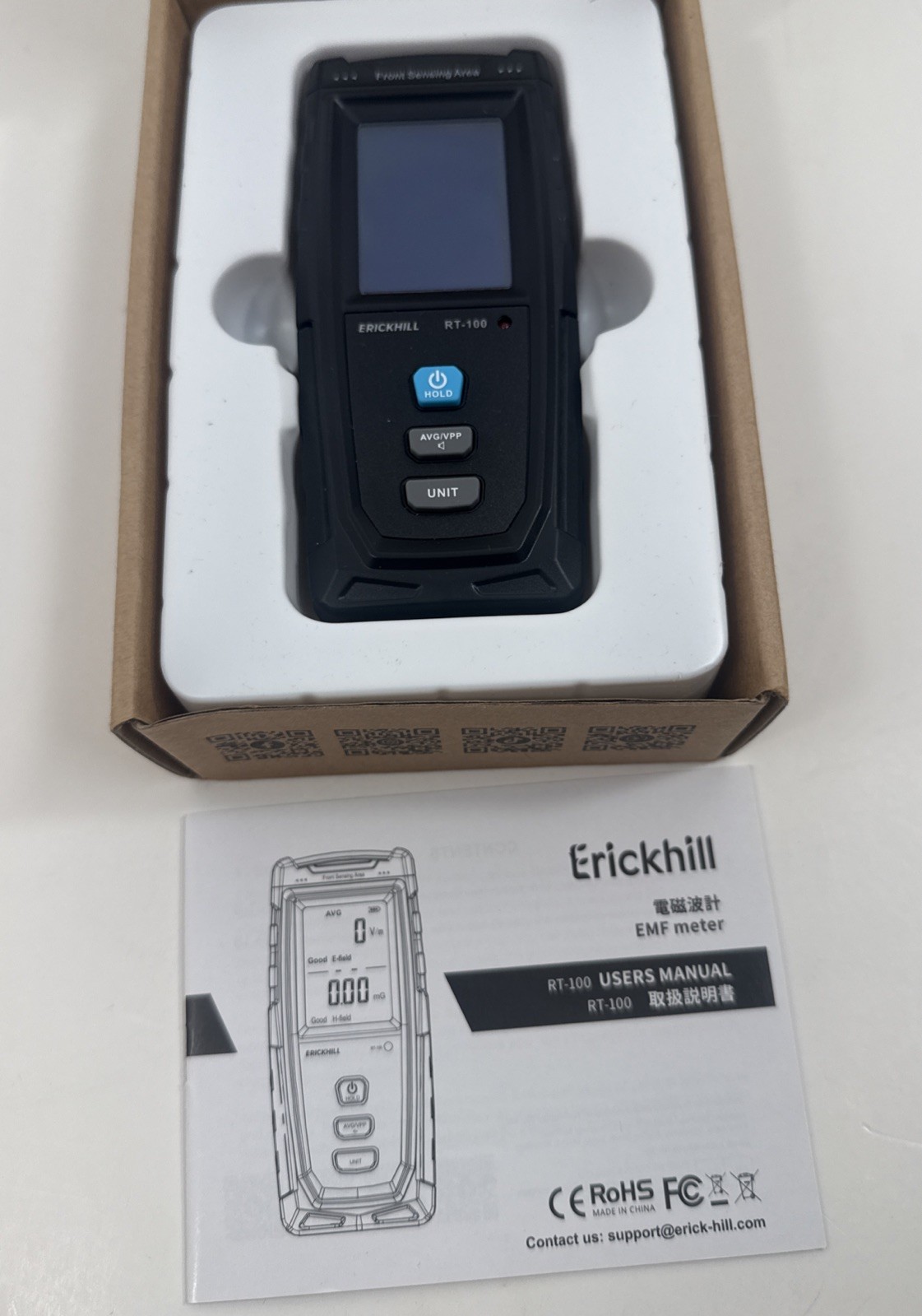 Erickhill EMF Professional Model: RT-100 Electromagnetic Field Radiation Tester