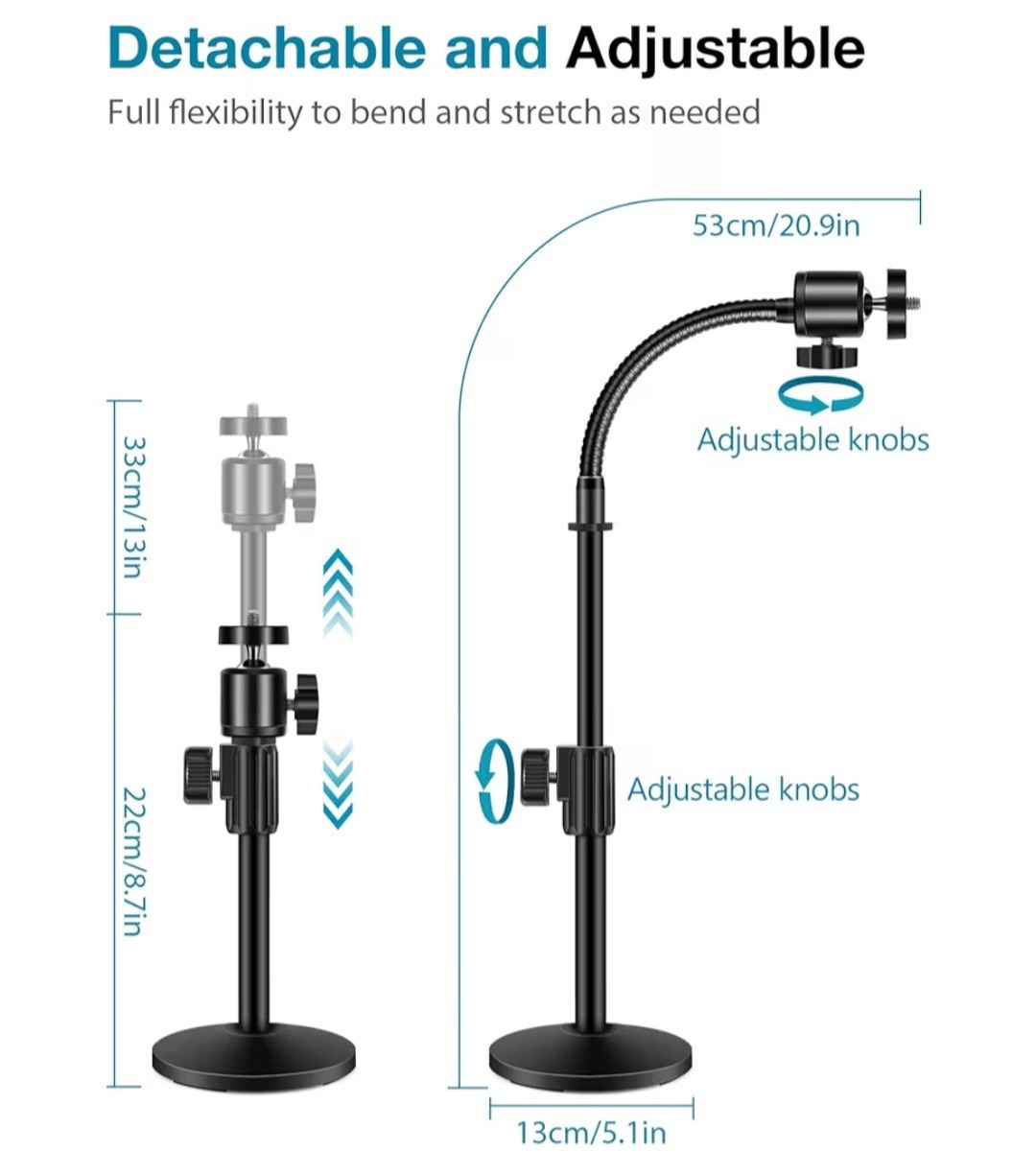 InnoGear Webcam Stand for Desk, Camera Mount Gooseneck Arm for Logitech Webcam