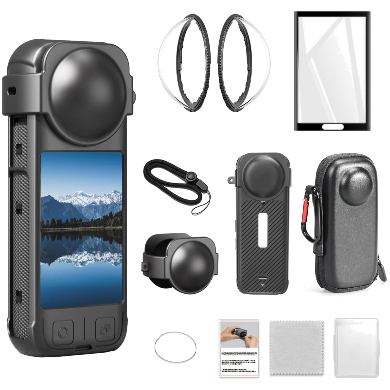 Protective Silicone Case + Lens Guards - Insta 360 X4