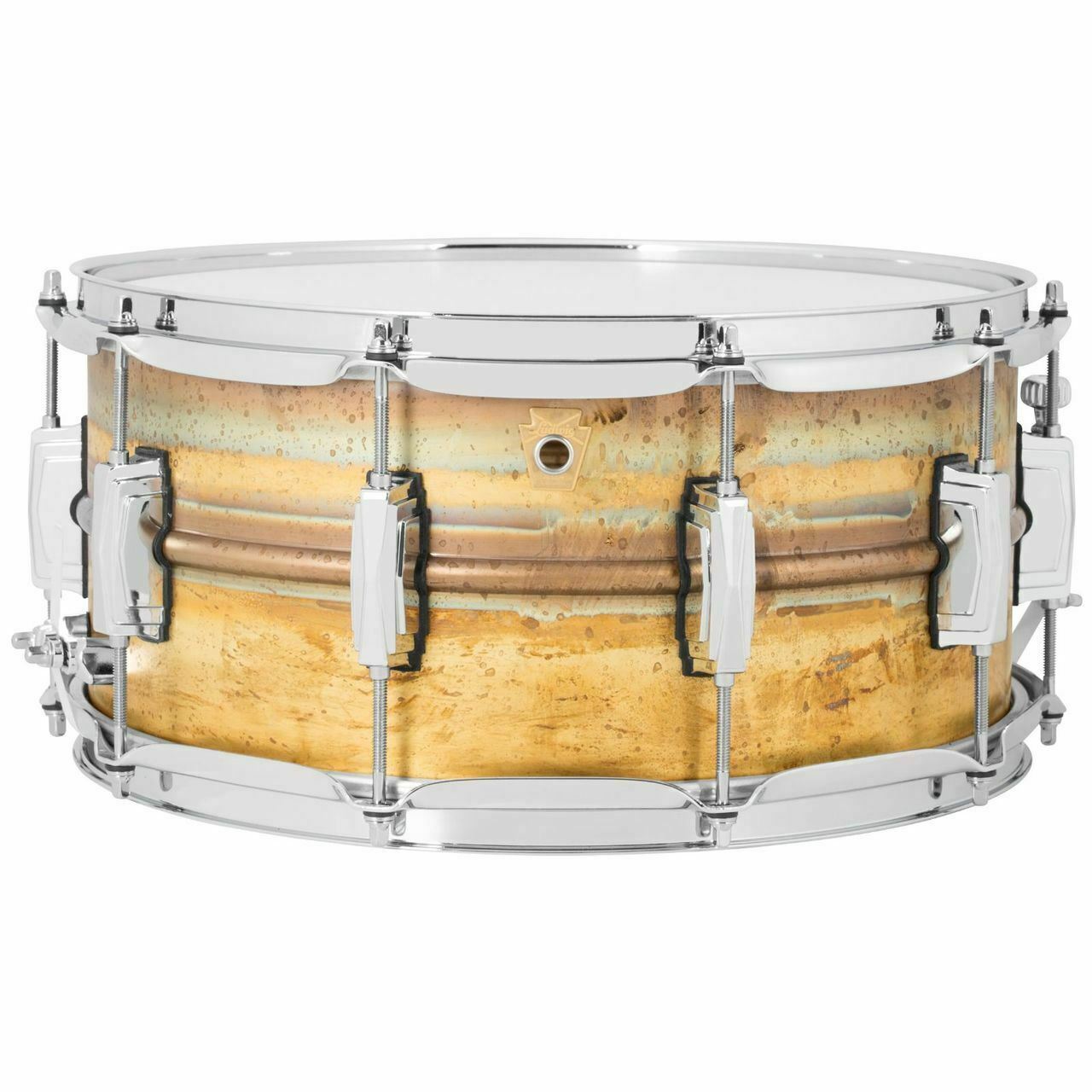 Ludwig LB464R Raw Brass Phonic 6.5" x 14" Snare Drum with Imperial Lugs