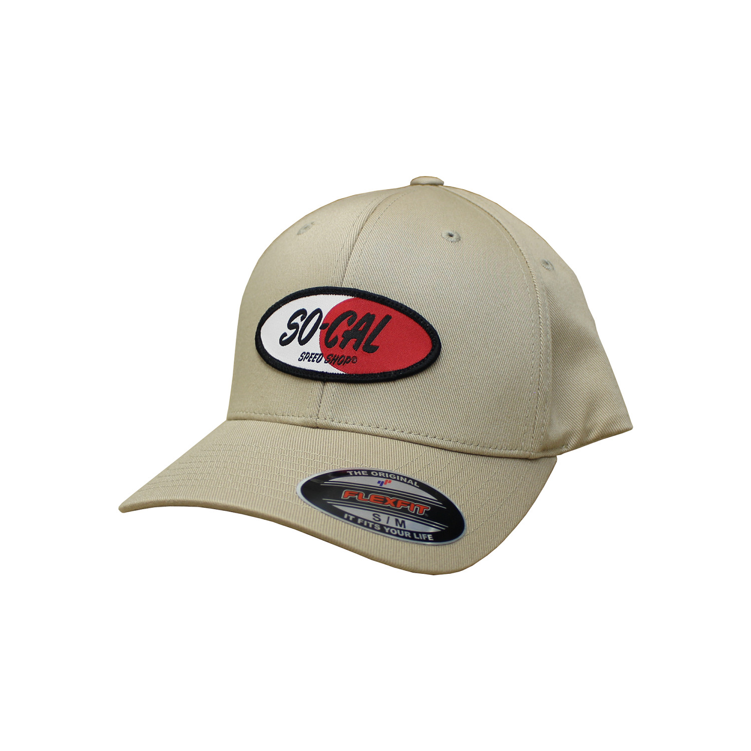 Men's So-Cal Speed Shop Tan Classic Logo Fitted Hat Flex Fit 6000HC03LX L/XL