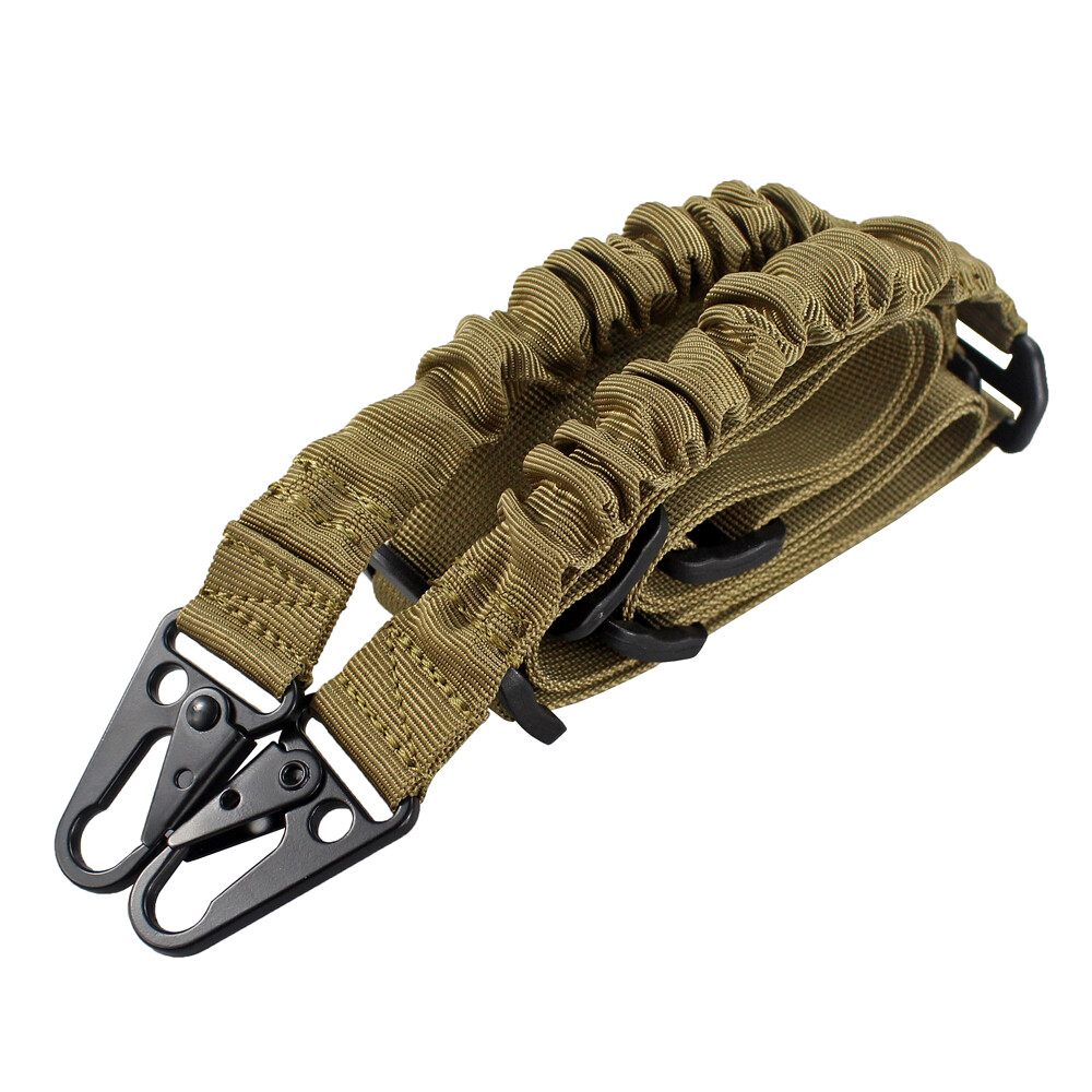 Tactical 2 Points Bungee Rifle Sling Length Adjustable with Shoulder Strap Pad