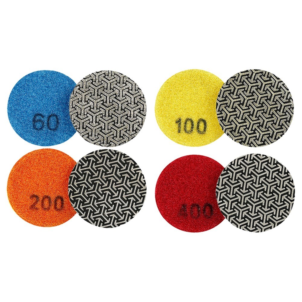 50mm Electroplated Emery Pads Set for Dry or Wet Polishing Applications