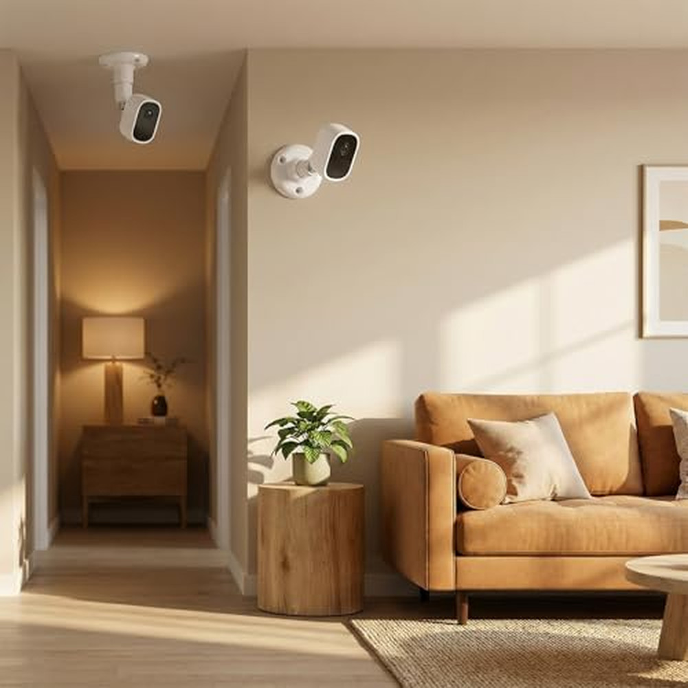 4PCS Wall Mount Bracket for Surveillance Cameras Adjustable Angle ABS Material
