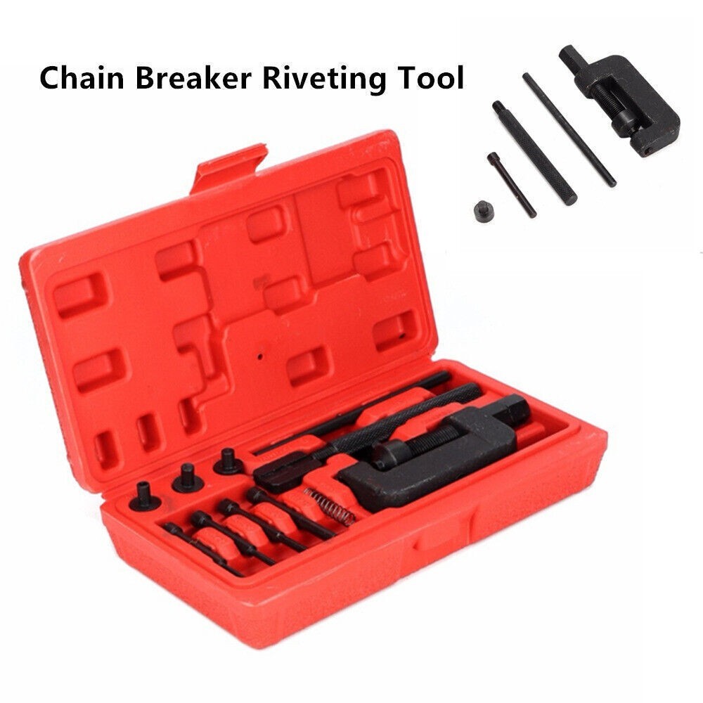 13PCS Steel Motorcycle Chain Breaker Riveting Cutter Cam Drive Link Repair Tool