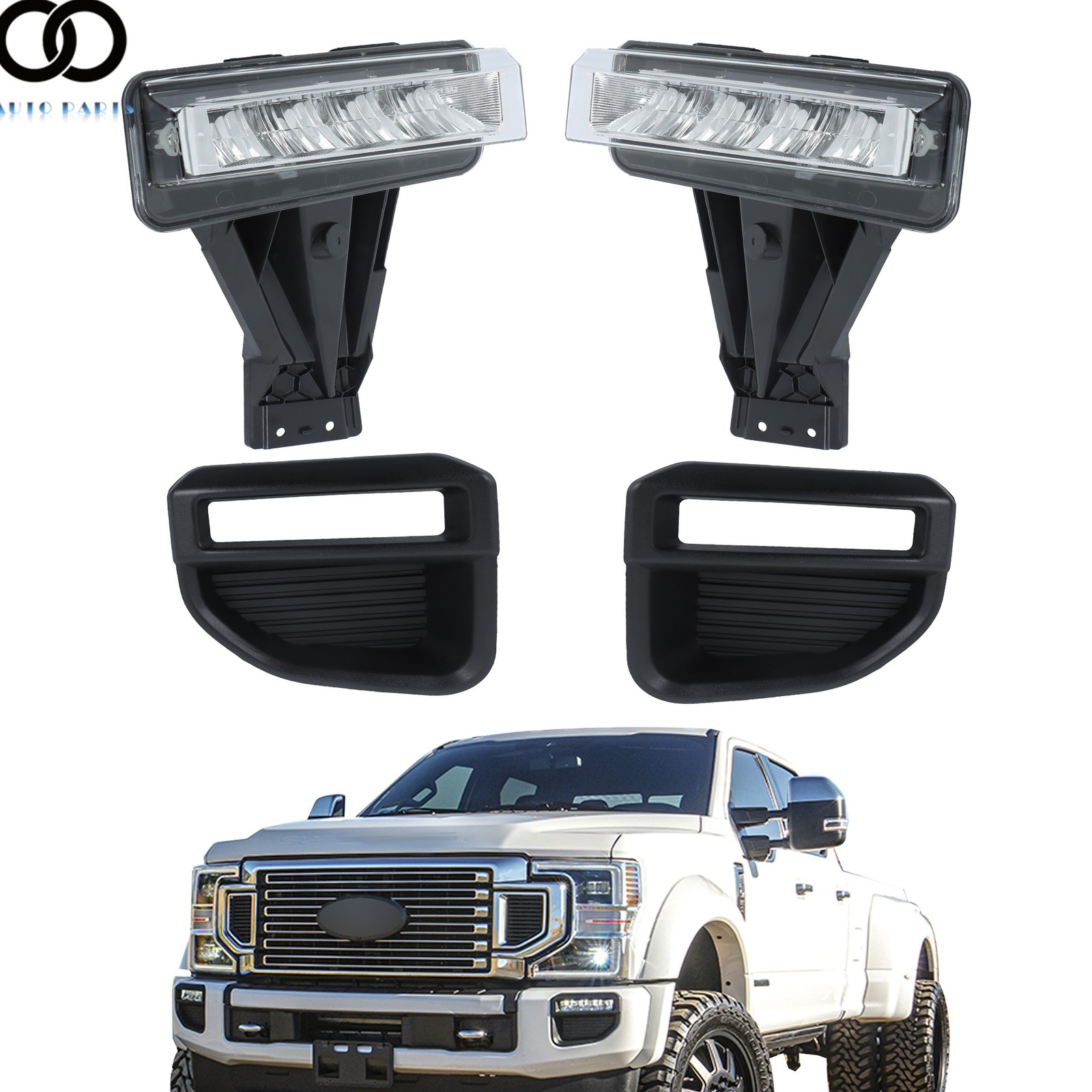 For 2020-2022 Ford F250 F350 SuperDuty LED Fog Lights w/Wiring kits Right&Left
