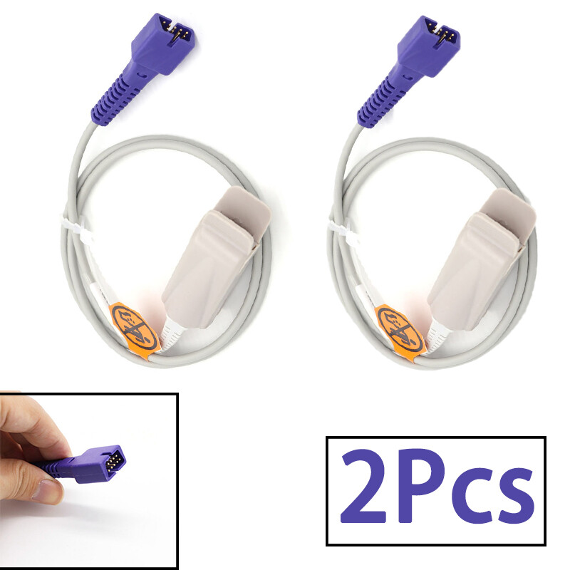 2Pcs Fit for 9pin Adult Finger Clip SpO2 Sensor Probe 9P N550 N560 N751 N5500