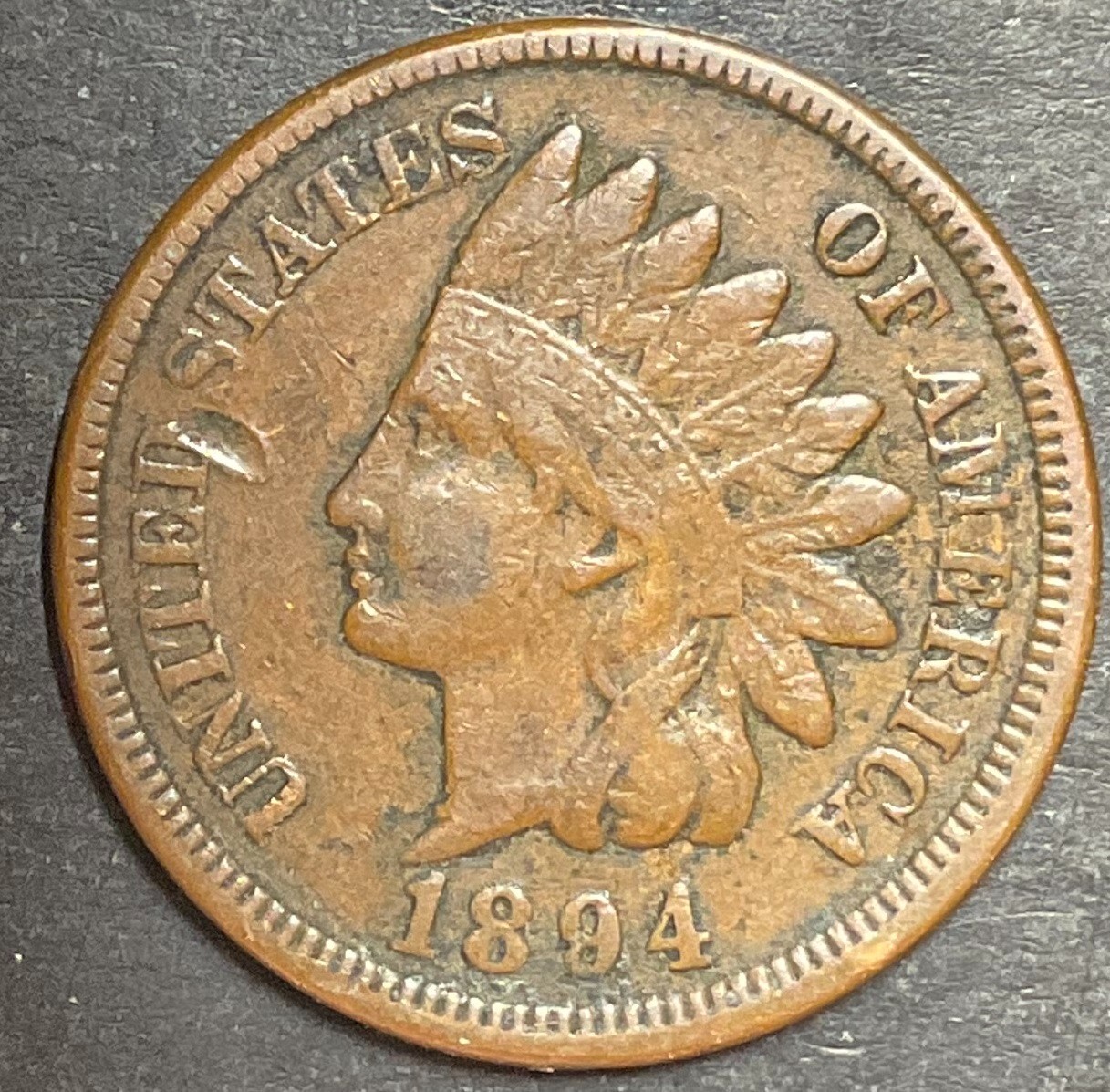 1894 Indian Head Cent Very Nice Great Semi Key Date Coin i184